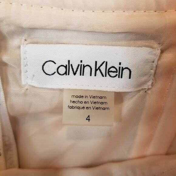 Calvin Klein Women's Metallic Off The Shoulder Cocktail Evening Dress Size 4 - Picture 3 of 9